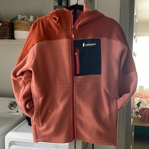 Cotopaxi women’s Size M hooded zip up salmon colored fleece. $50 OBO.